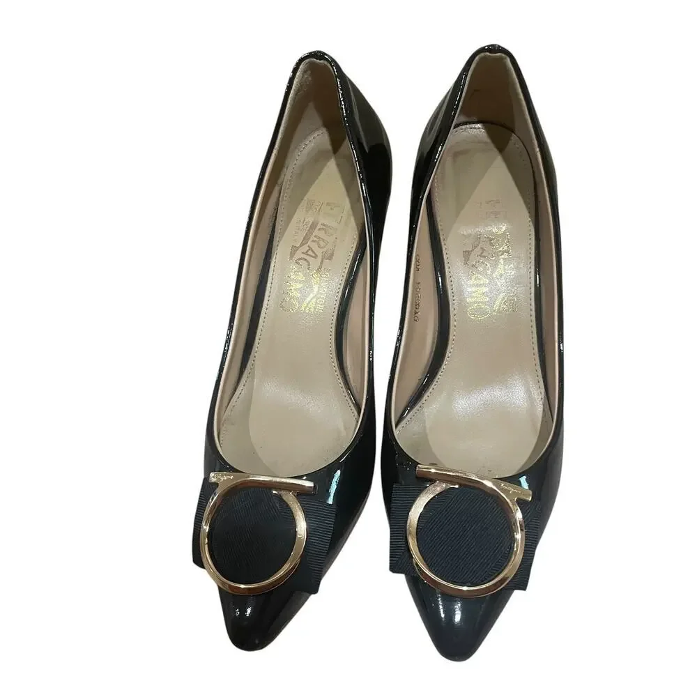 Salvatore Ferragamo patent leather pumps